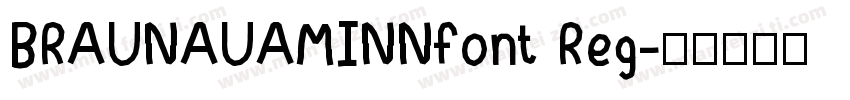 BRAUNAUAMINNfont Reg字体转换